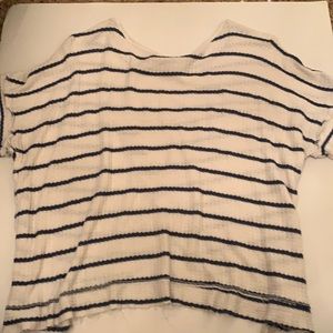 Blue and white striped T-shirt :)